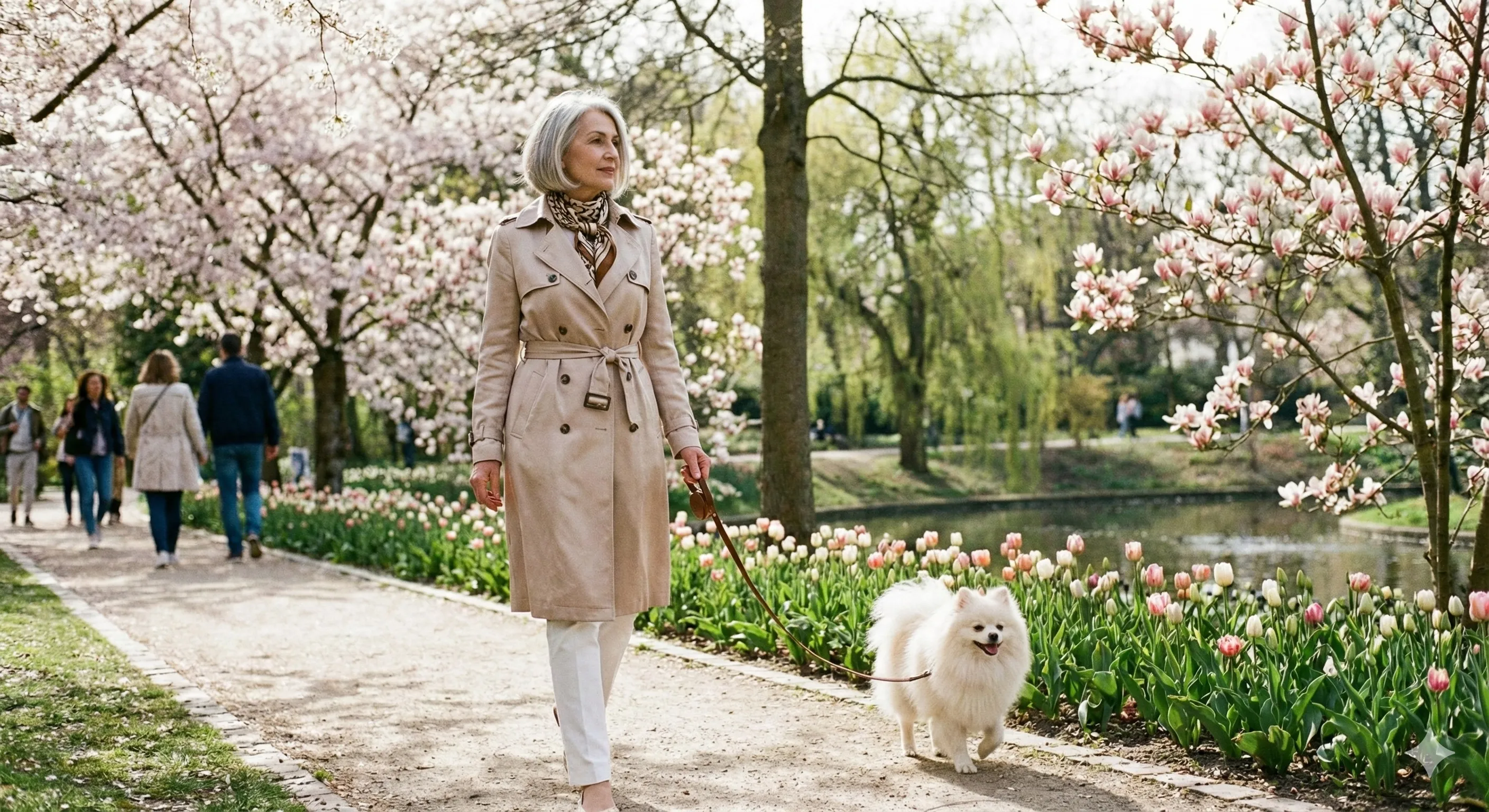 Un Pomerania adulto dal pelo folto e l'espressione attenta.